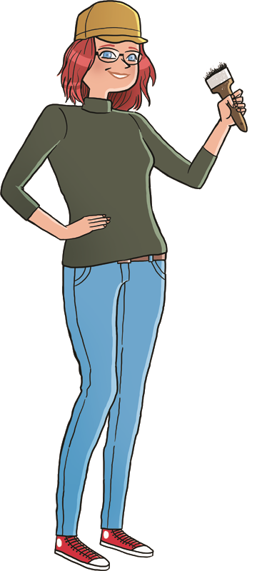 Illustration originale de Stéphanie Schmitt avec son pinceau